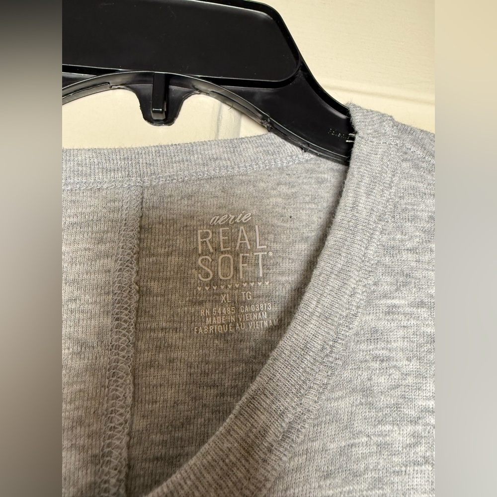 Aerie Real Soft Gray Basic Top - image 4